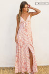 Waitlist 1/20 ♥ Roselyn Sleeveless Back Tie Paisley Scarf Print Maxi Dress Pink