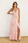 Waitlist 1/20 ♥ Roselyn Sleeveless Back Tie Paisley Scarf Print Maxi Dress Pink