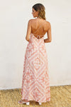 Waitlist 1/20 ♥ Roselyn Sleeveless Back Tie Paisley Scarf Print Maxi Dress Pink